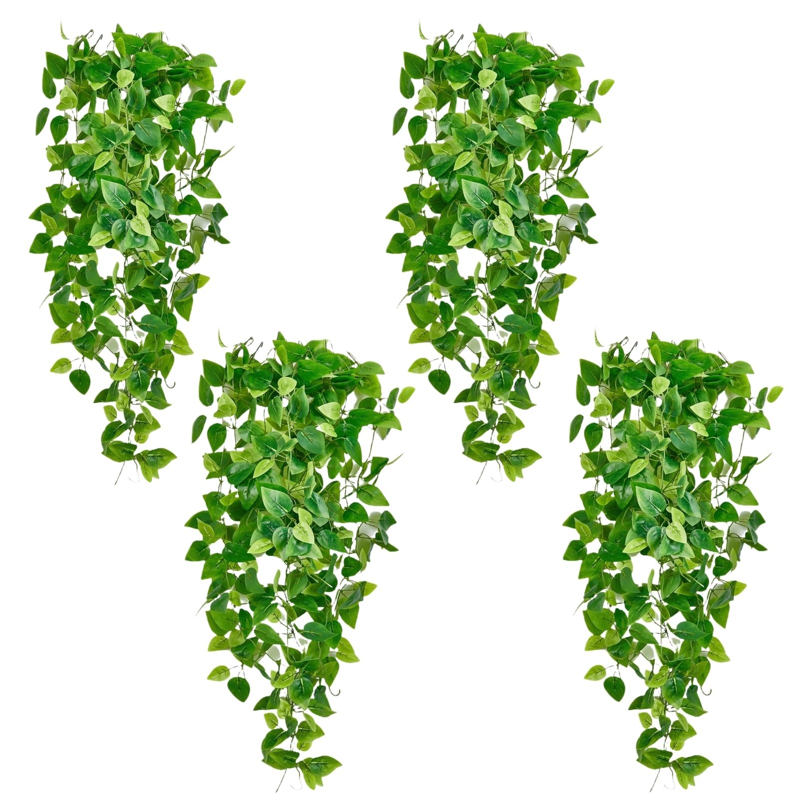 Fake Hanging Plants Vines(4Pcs)For Room Decor, Artificial Ivy Greenery Garlands