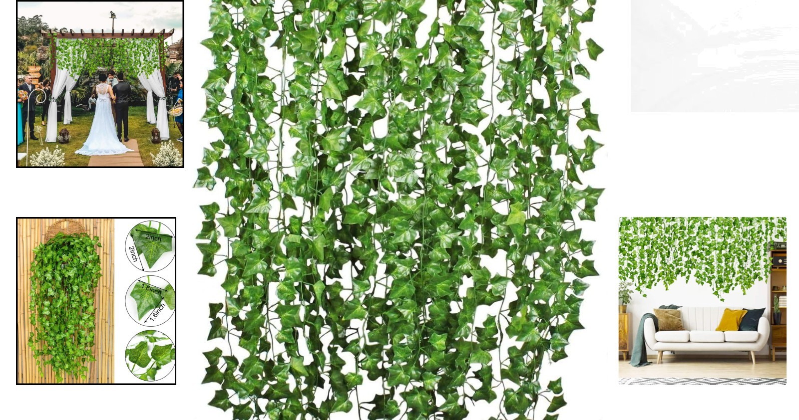 84 Feet of Lifelike Ivy Garland – 12 Strands for Elegant Indoor/Outdoor Decor