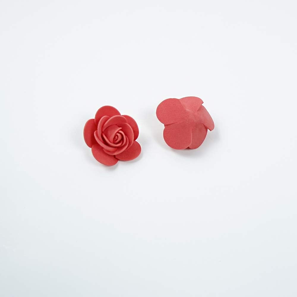 Foam Flowers Artificial Roses Red 3.5cm/1.38 Inch DIY Wedding Crafts 100 PCS