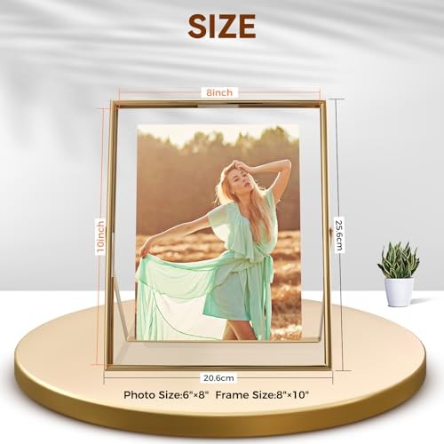 Gold Floating Frame (8×10 inches, Vertical), For Picture 7×9, 8″×10″ Gold(U)