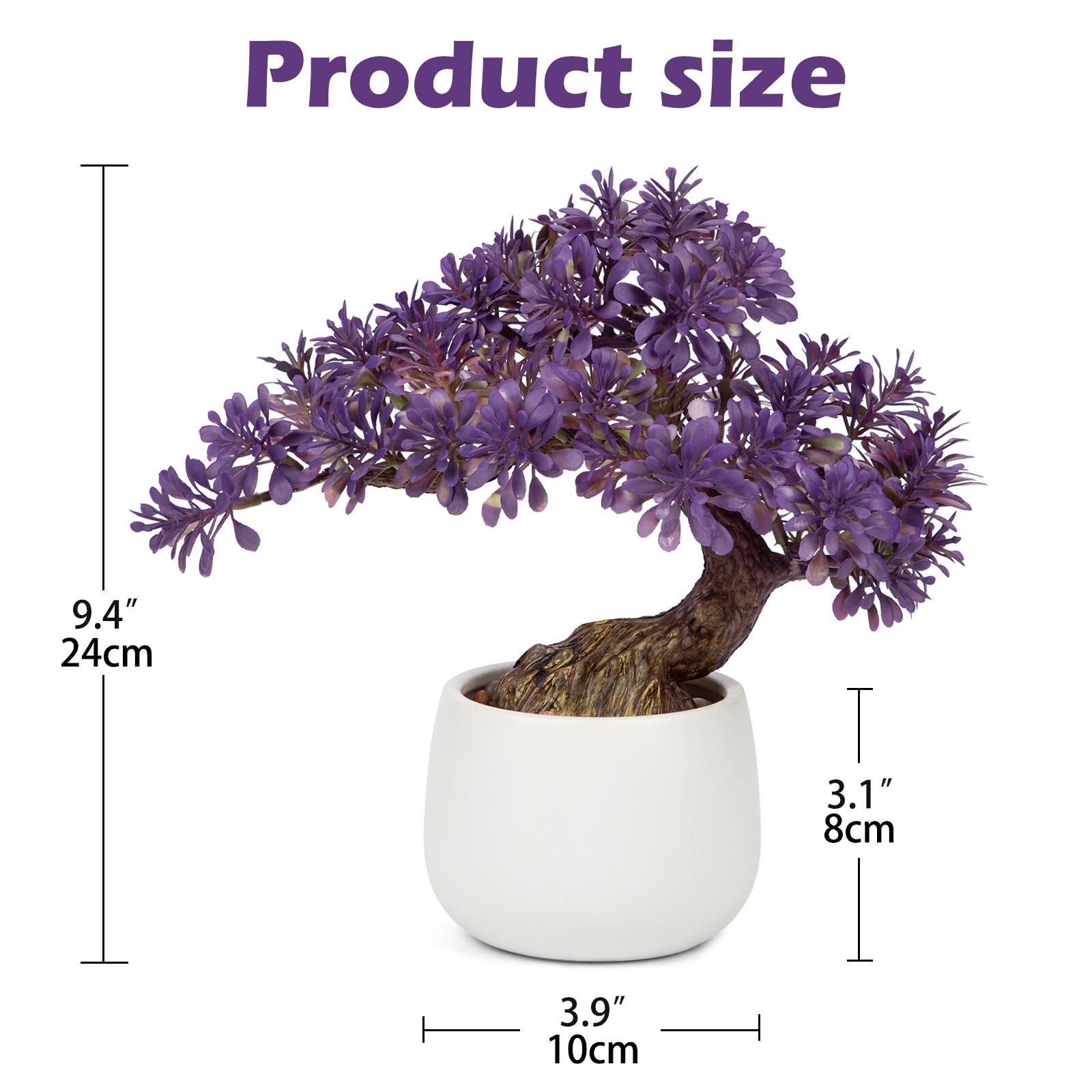 Fake Bonsai Tree Zen Juniper Bonsai Plant 10” Tall Artificial Bonsai Trees wi…