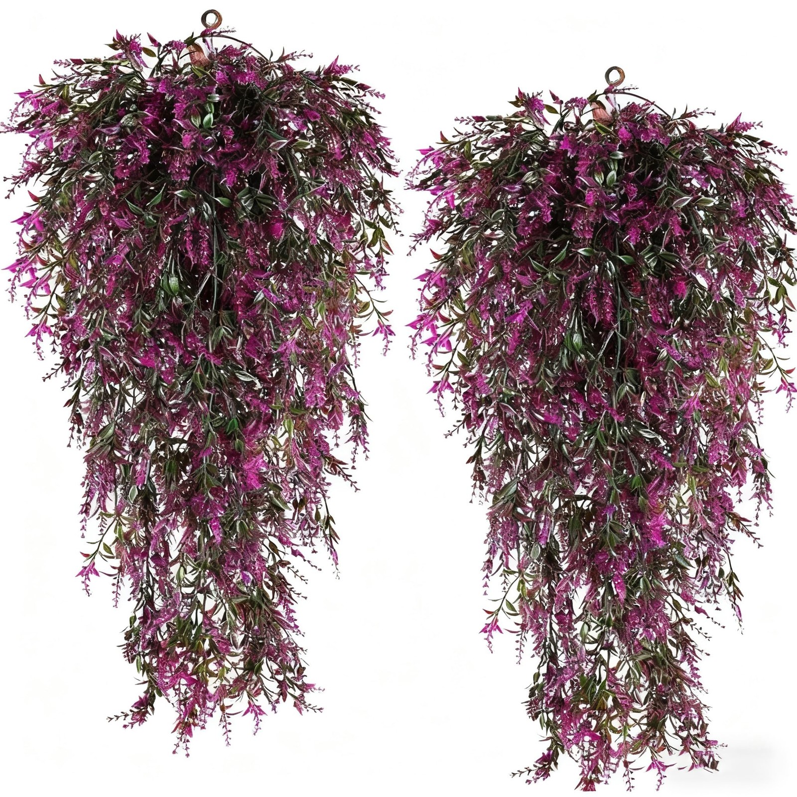 4 Pieces Artificial Flowers Hanging Plant UV Resistant Backdrop Decor Hanging…