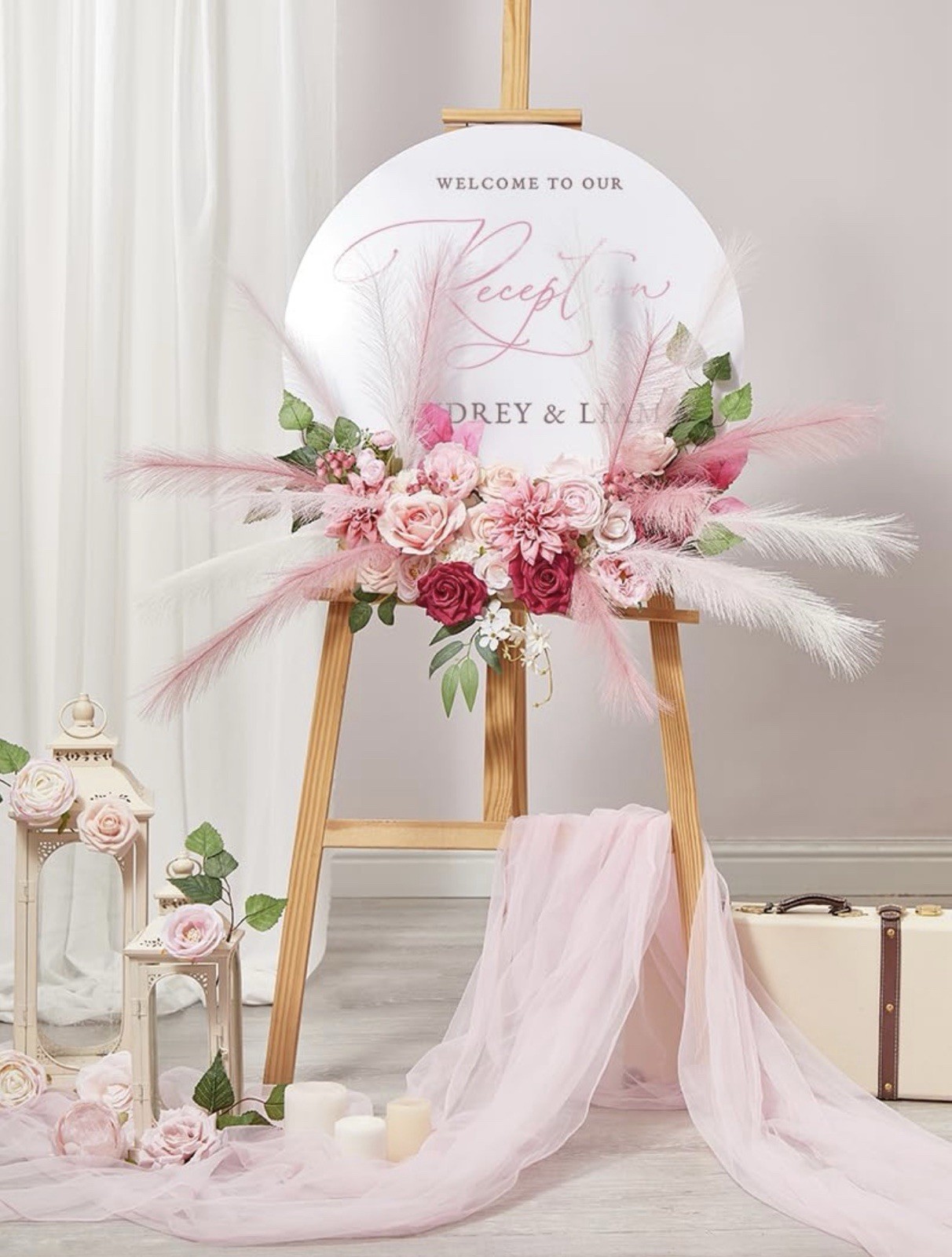 Artificial Hot Pink Silk Flowers for Home Decor DIY – A0208