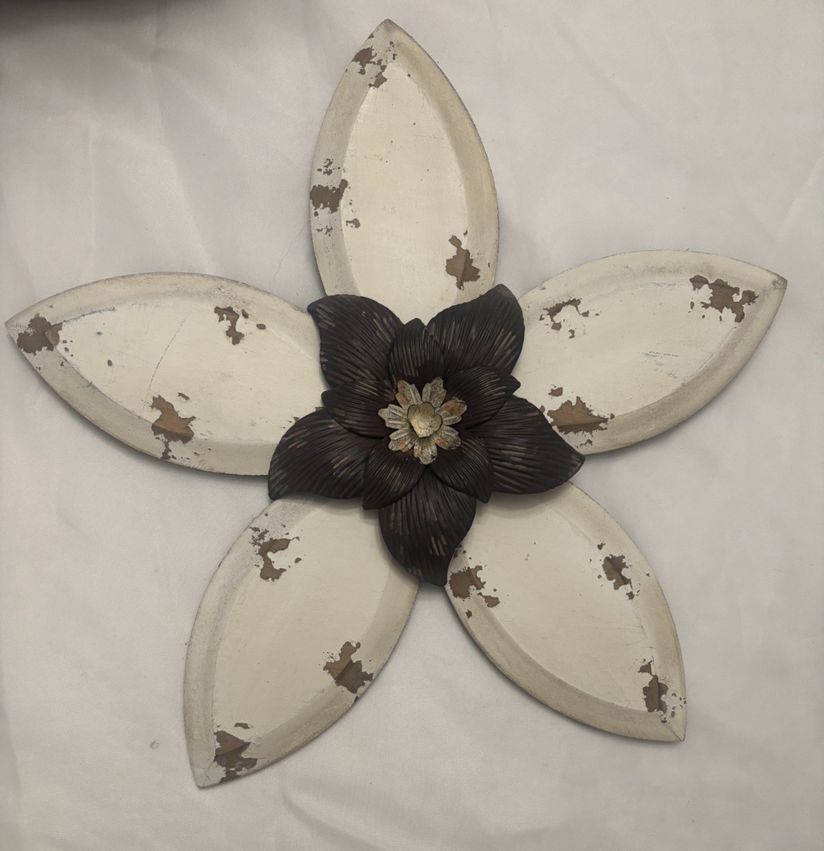 Stratton Antique Flower Wall Decor, 14.75 W X 1.18 D X 13.98