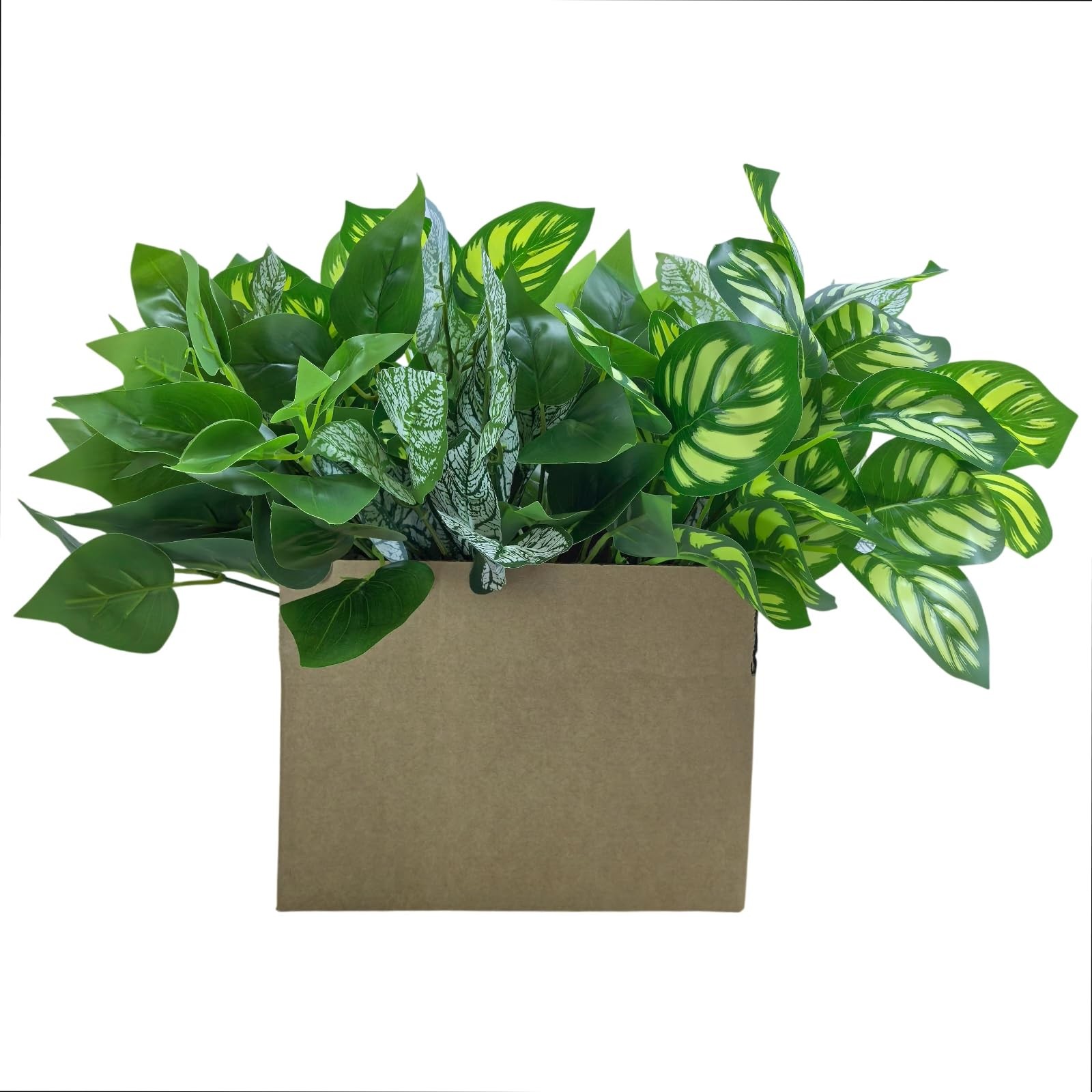 6 Bundles of Artificial Green Plants, Artificial Greenery, Fake Floral Plants…