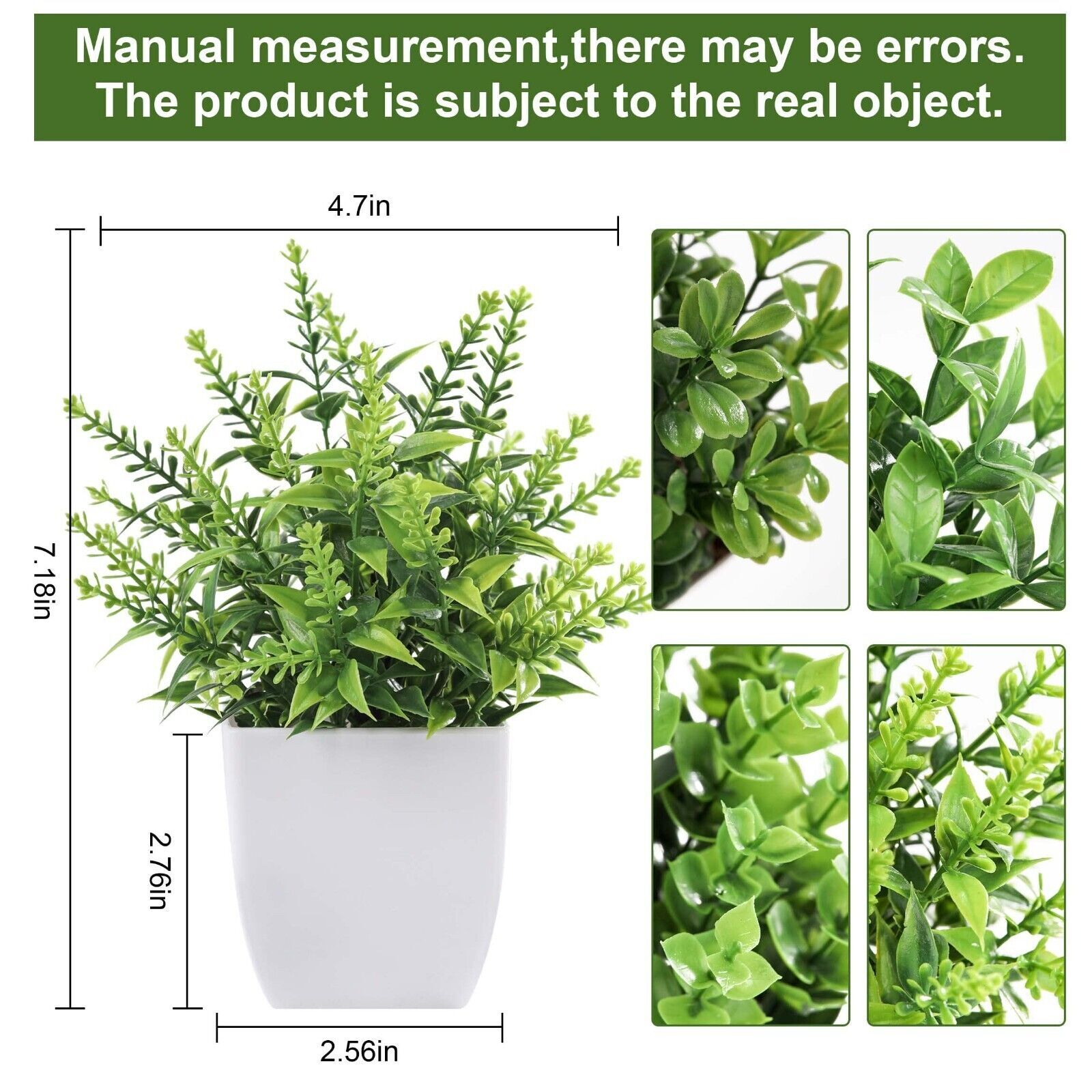 4Packs Artificial Potted Plant Scene Mini Fake Faux Plants for Home Office Decor