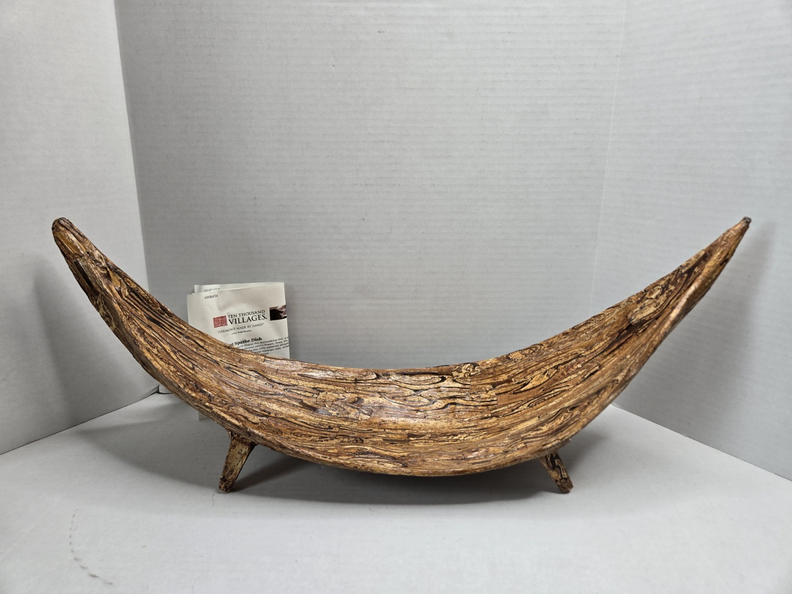 Coconut Spathe Fiber Large Centerpiece Dish Floral Fake Fruit Display Indonesia