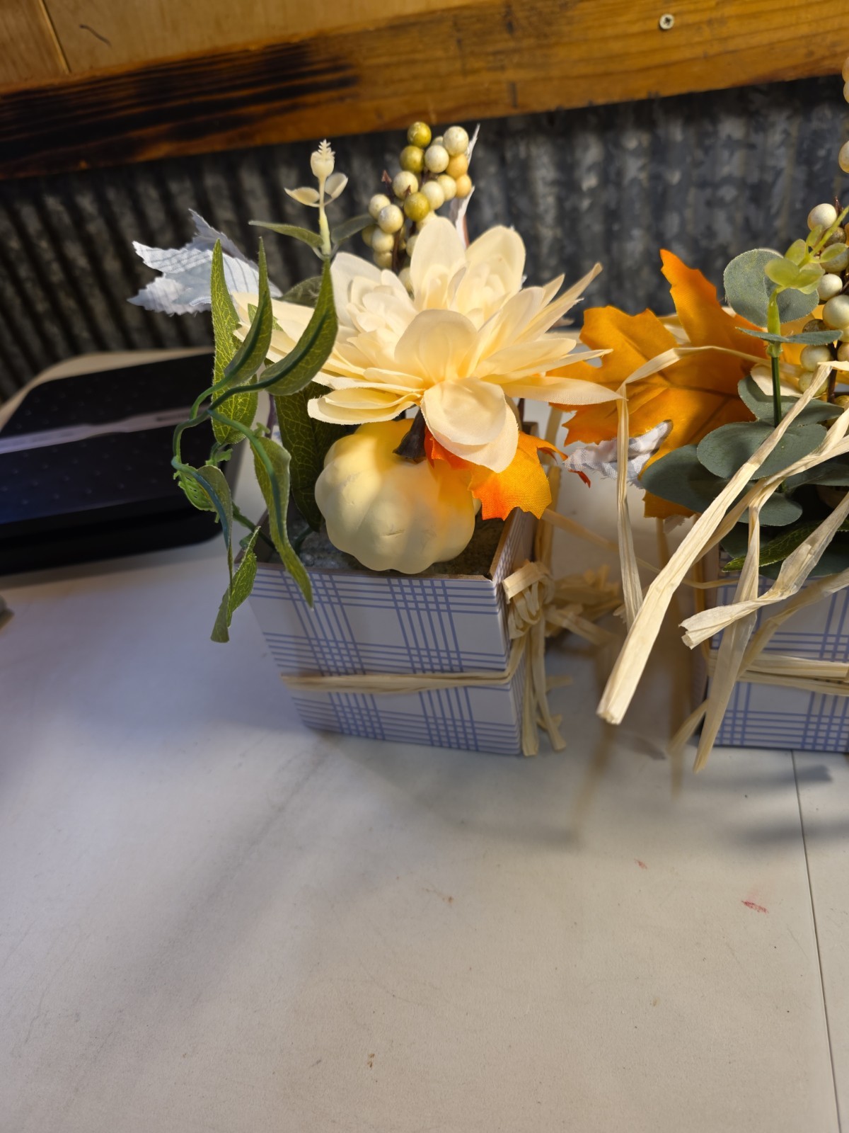 Artificial flowers Bouquet In A Box, Fall & Winter. Set Of 2,