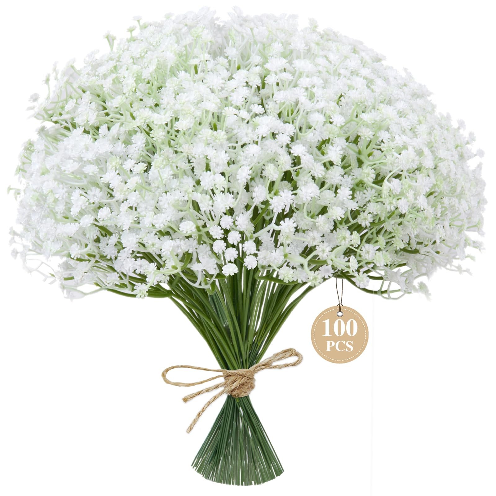 100 Pcs Babys Breath Artificial Flowers White Baby Breath Flowers Artificial …