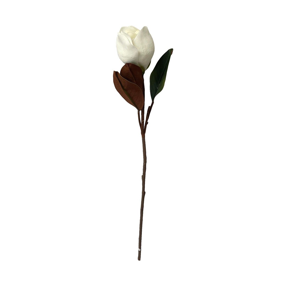 12 Pcs 32″ Real Touch Magnolia Stem Artificial Magnolia Flower Silk Floral
