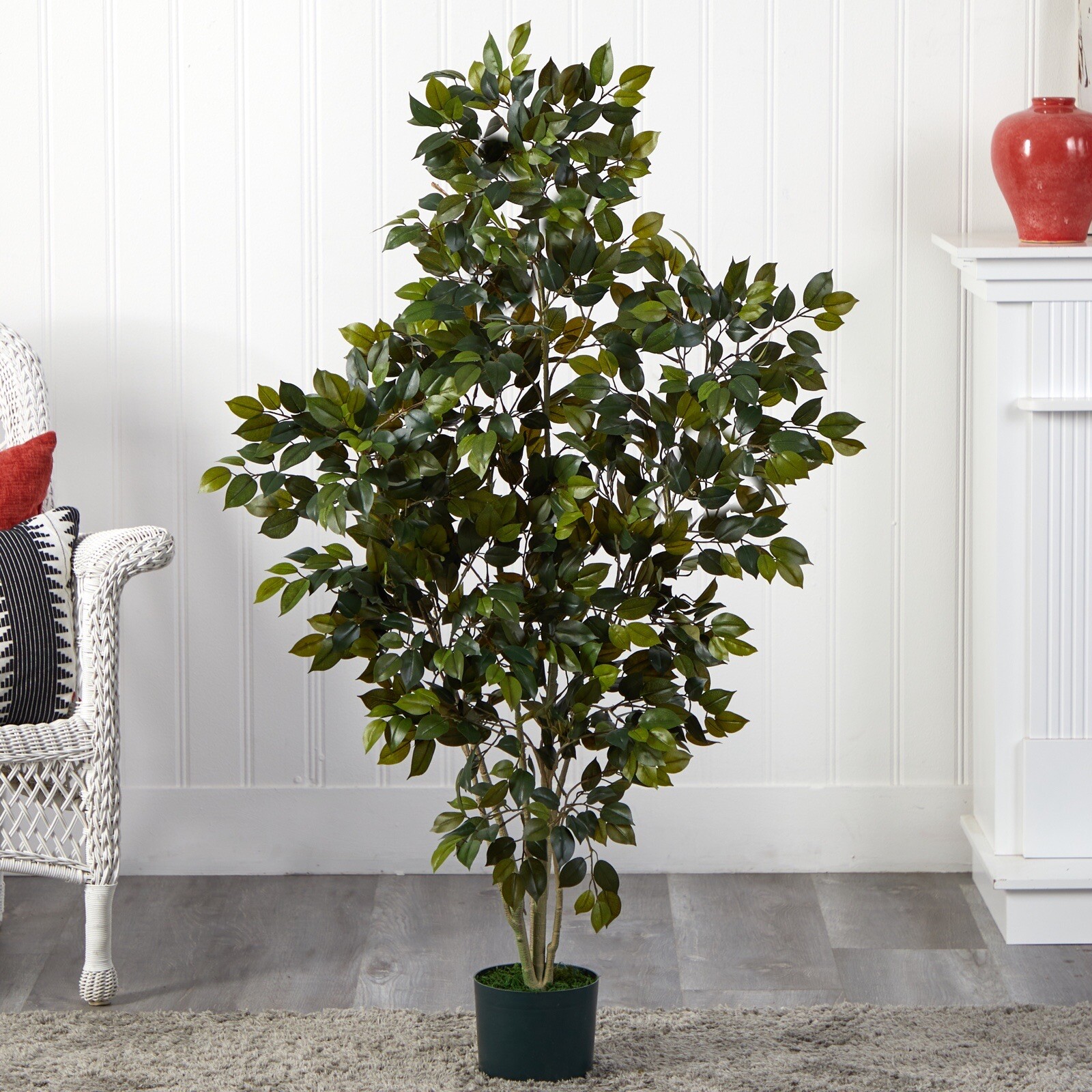 4ft Ficus Artificial Tree with 950 Lvs Home Office Decor. Retail $92