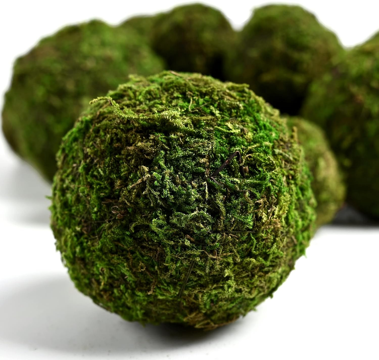 18pc Faux Green Moss Balls 6pc 3 2 and 12pc 2 for Centerpiece Bowls