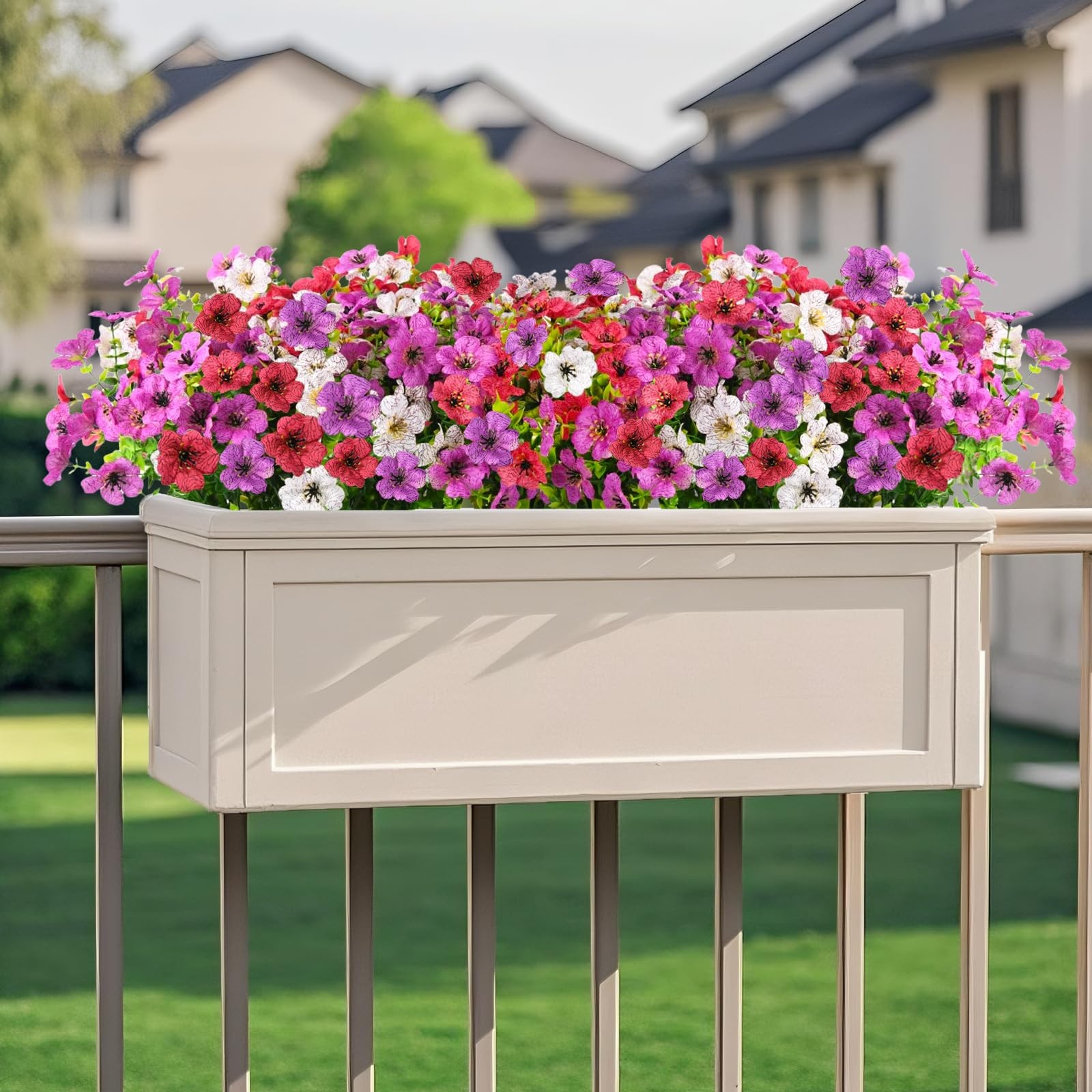 Artificial Flowers for Outdoors Faux Plants Fake Flowers Spring Summer Decora…