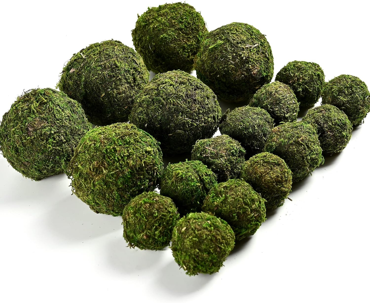 18pc Faux Green Moss Balls 6pc 3 2 and 12pc 2 for Centerpiece Bowls