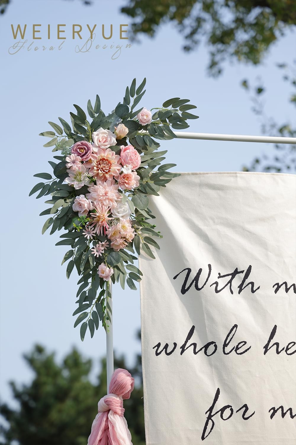 Artificial Wedding Arch Flowers Kit(Pack of 2) for Wedding Arch, Bridal Showe…