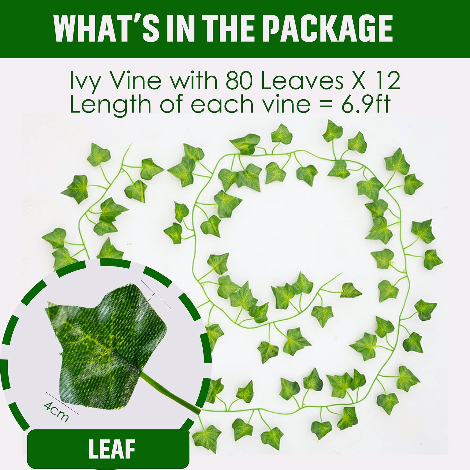 Artificial Ivy Garlands – 12Pack x 83 Inch Length – Realistic Fake Vines for …