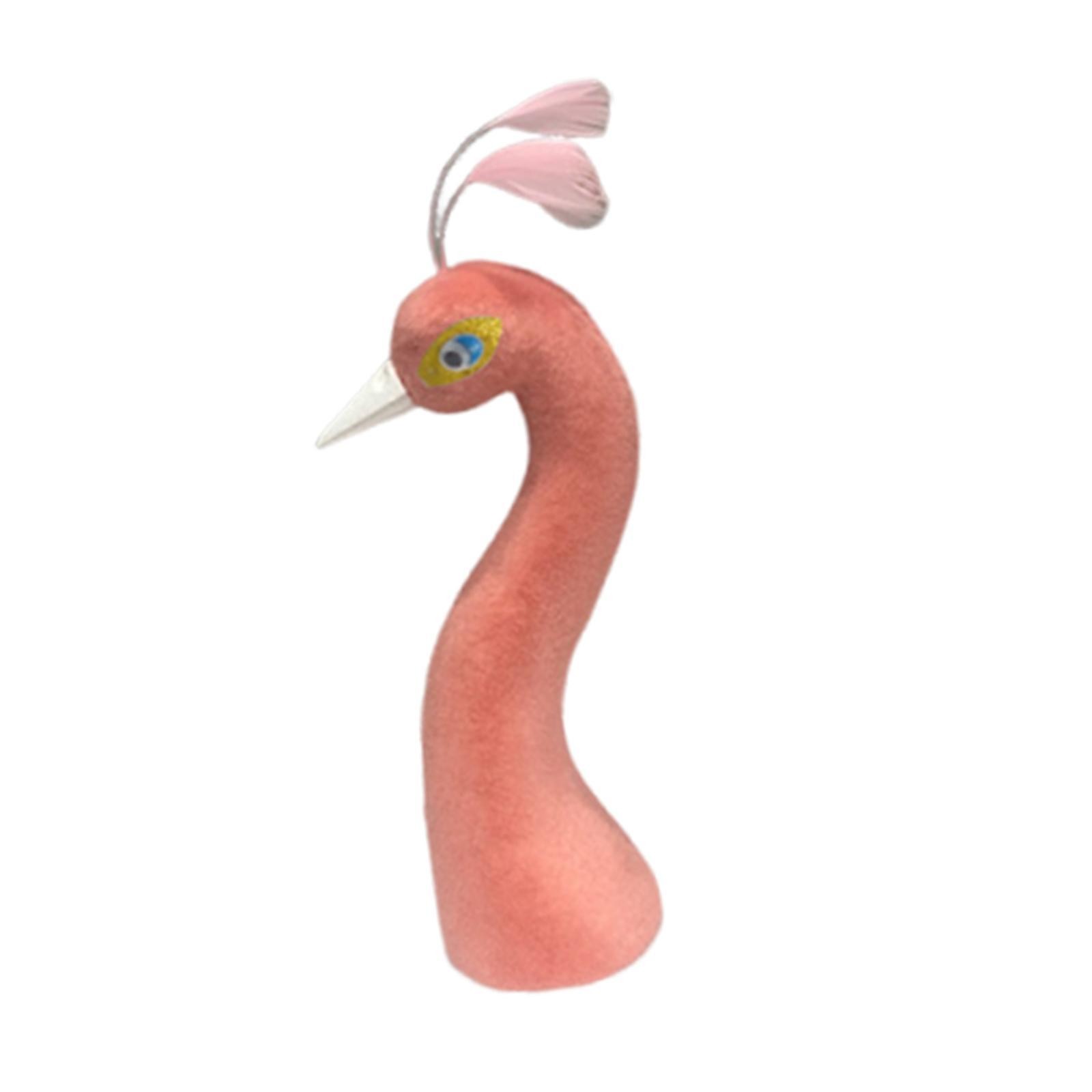 Peacock Mannequin Head Collectible Sculpture Suitable for Home Cabinet Bookshelf