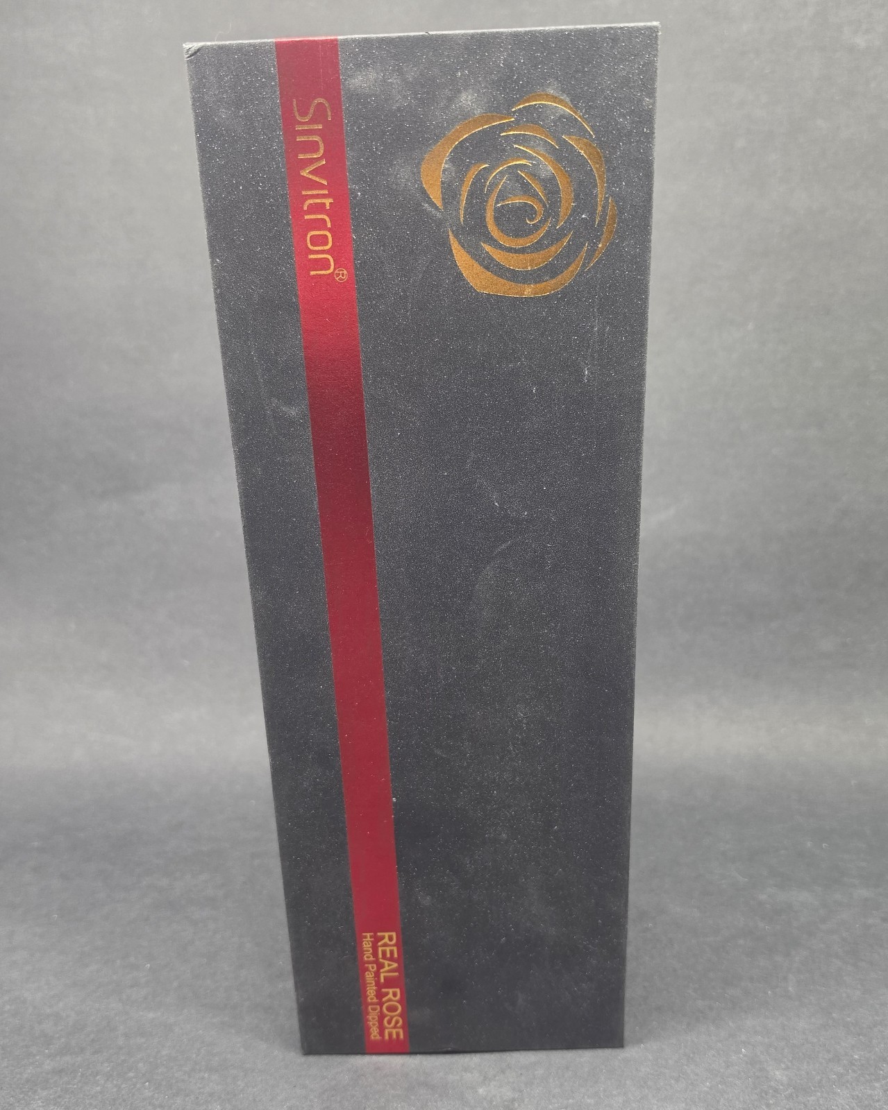 Sinvitron 24K Gold Dipped Real Rose (Red) With Heart Stand & SGS COA Certificate