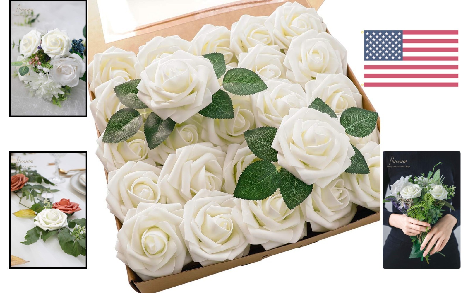 Luxurious 25 Ivory Foam Roses for Bridal Showers & Centerpieces – Durable Design