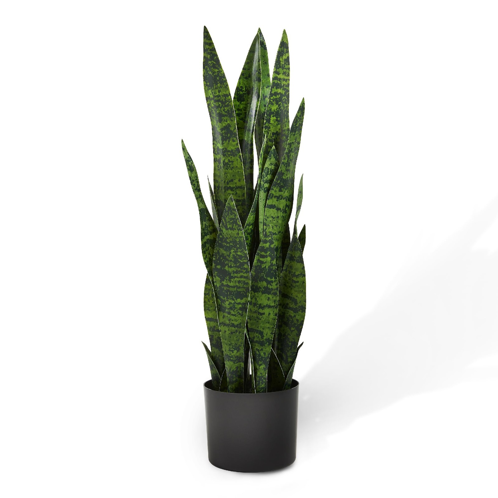 25.6” Artificial Snake Plant Sansevieria Indoor, 32 Leaves Lifelike Faux Pla…