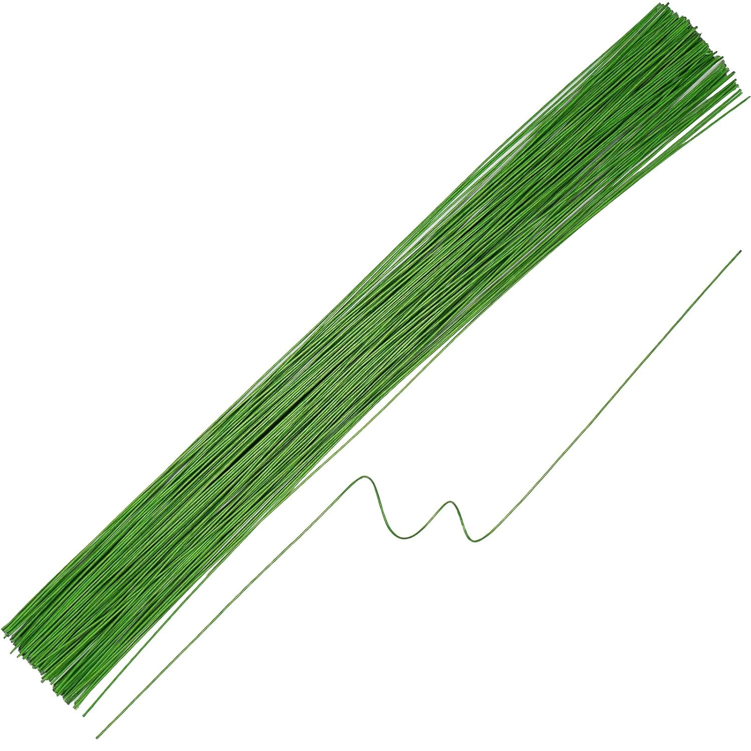22 Gauge Floral Wire Stems for Flower Florist Floral,100Pcs Green | Stem Wire fo