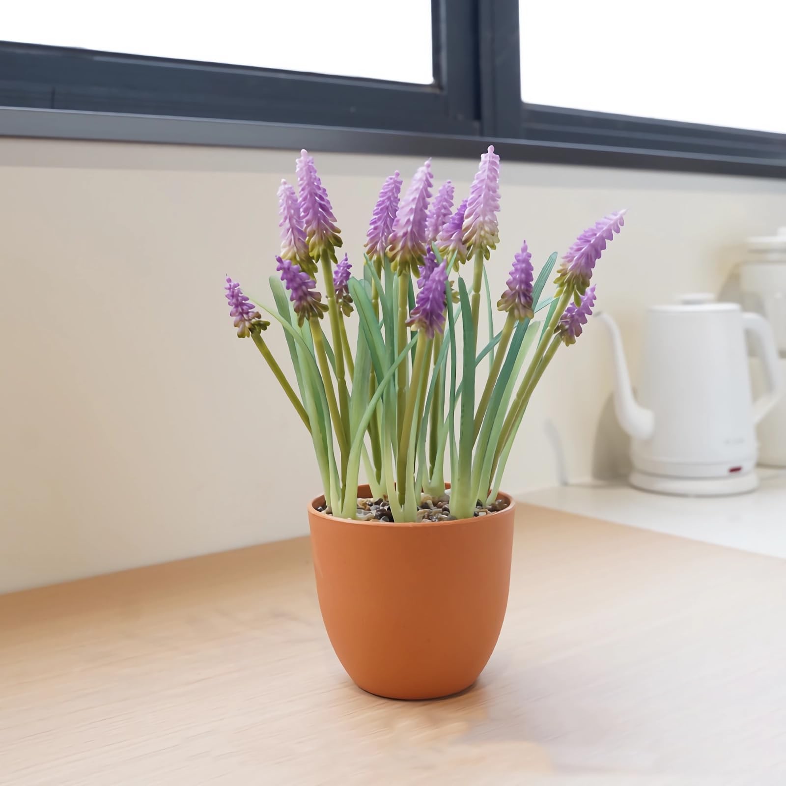 10pcs Artificial Grape Hyacinth 12″ Latex Fake Muscari Faux Hyacinth for Vase…