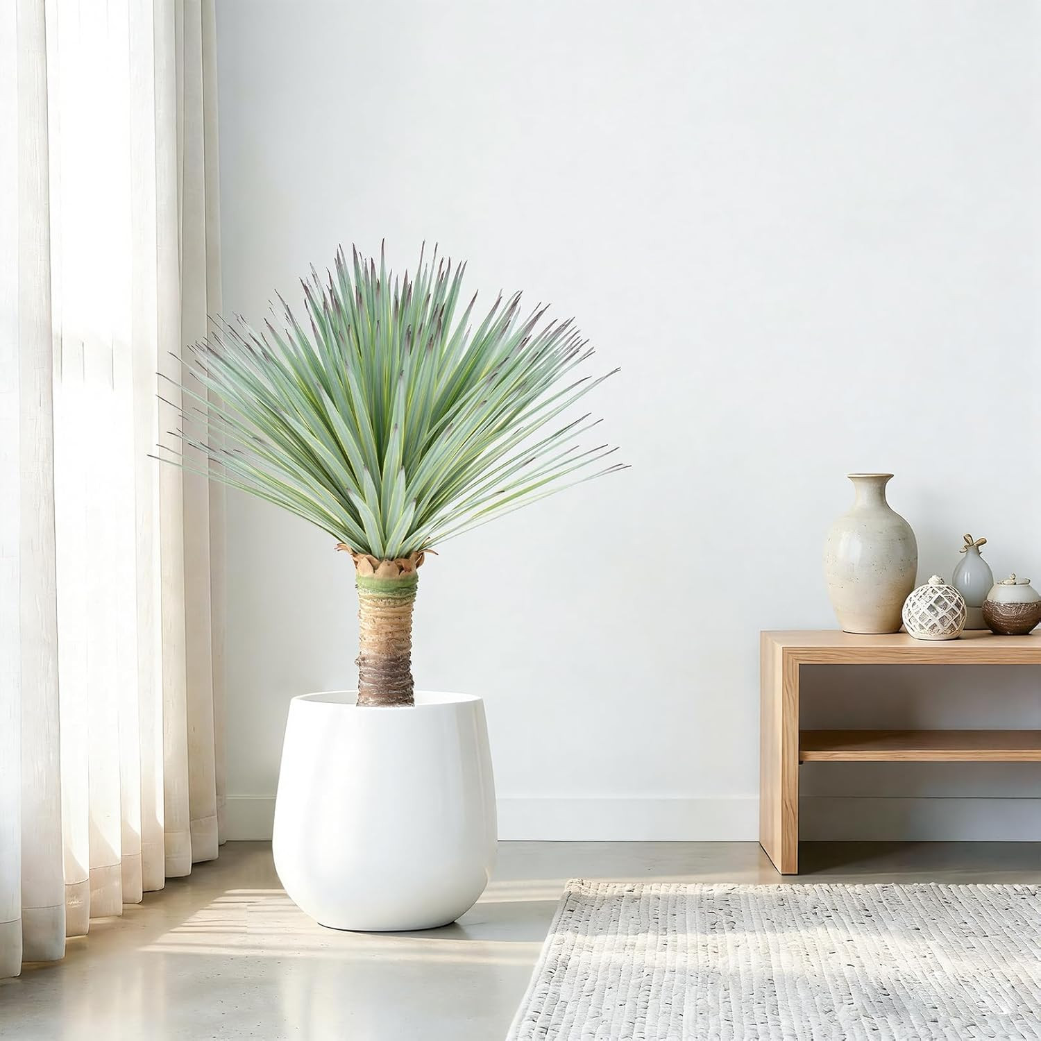 2.5Ft Artificial Agave Plant with 200 Leaves,30Inch Faux Floor Plant Large Fake
