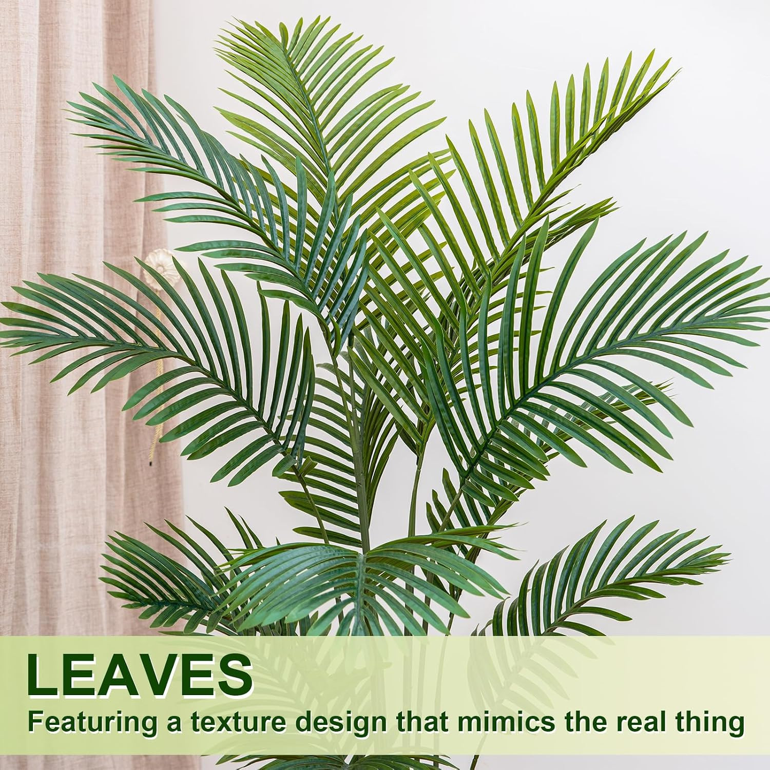 VIVATREES Palm Tree 6FT Artificial, 72In Tall Faux Palm Tree with 15.7 White Pla