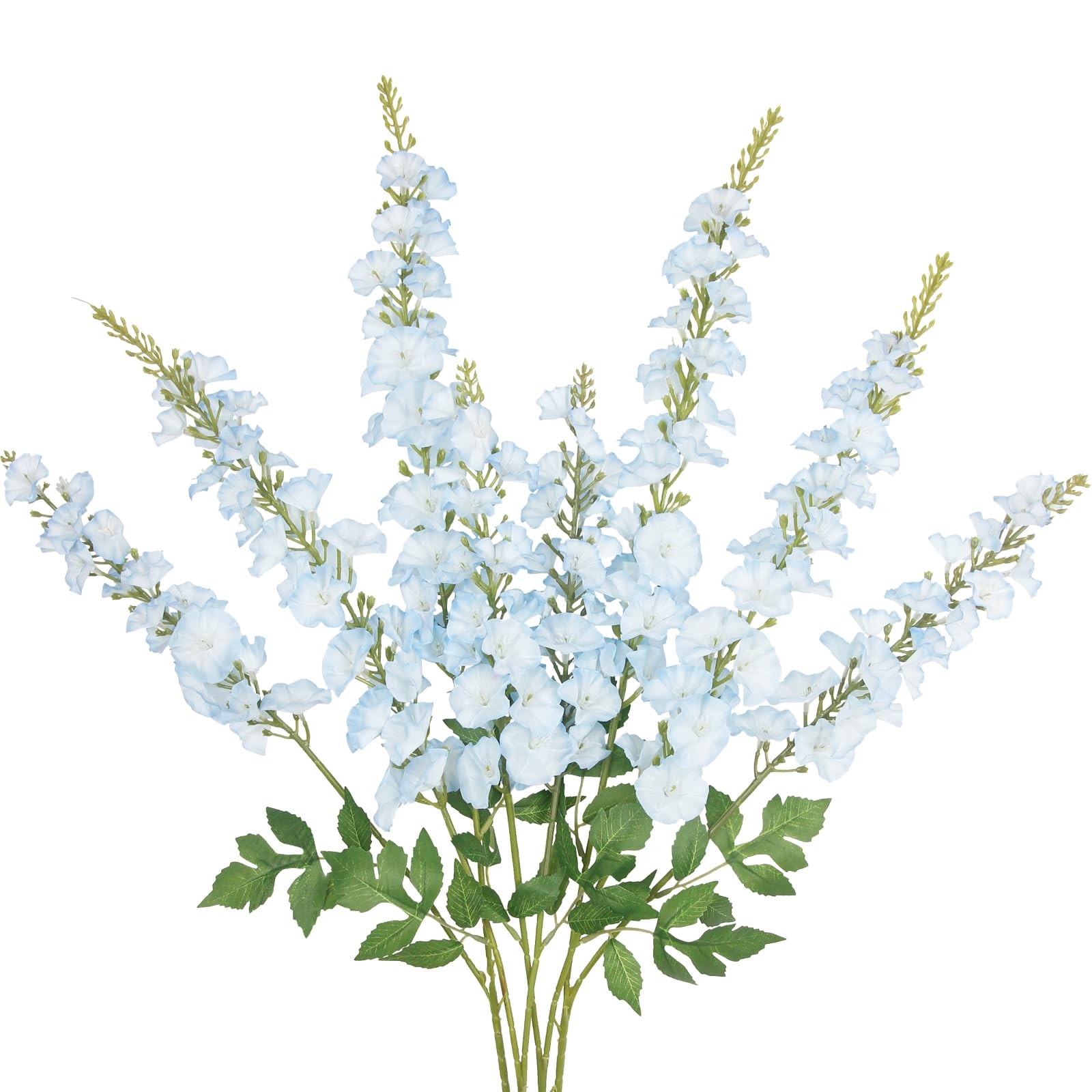 4 Pcs Artificial Flowers Long Stem 38 Inch Faux Petunias Baby Blue Realistic …