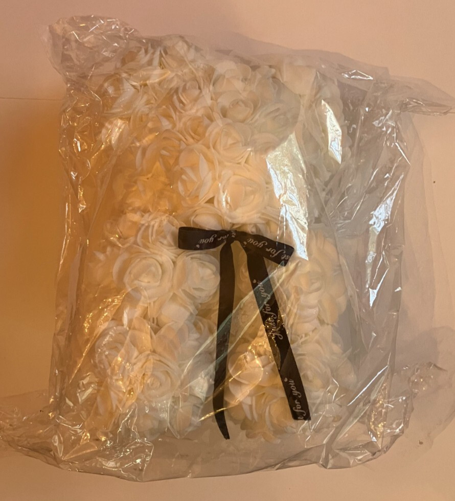 Rose Bear Gift with Ribbon