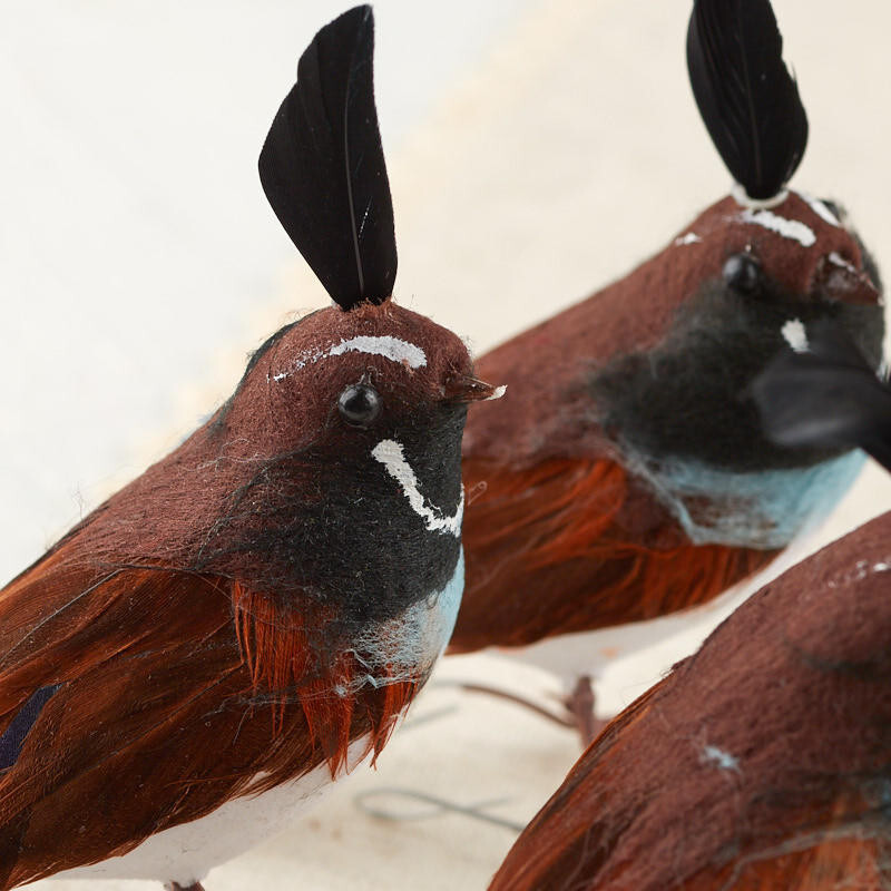 Group of 12 Feathered 3″ California Quail Birds with Wired Feet