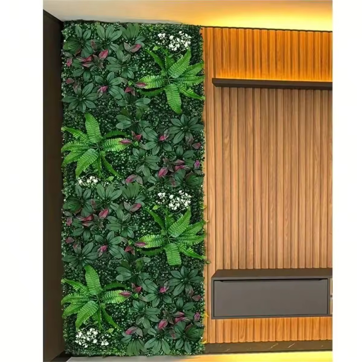 Artificial Green Wall Panels – Faux Jungle Grass Decor