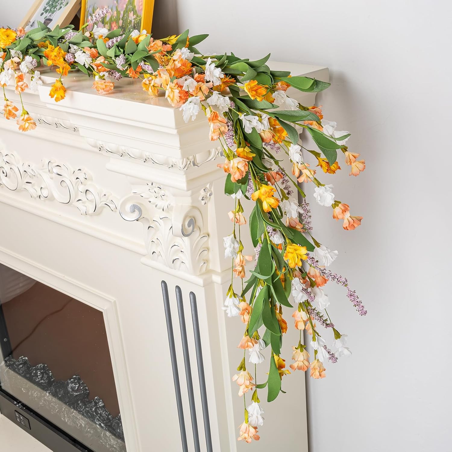 Flower Garland 6Ft Spring/Summer Garland Floral Garlands Mantle All Year Round