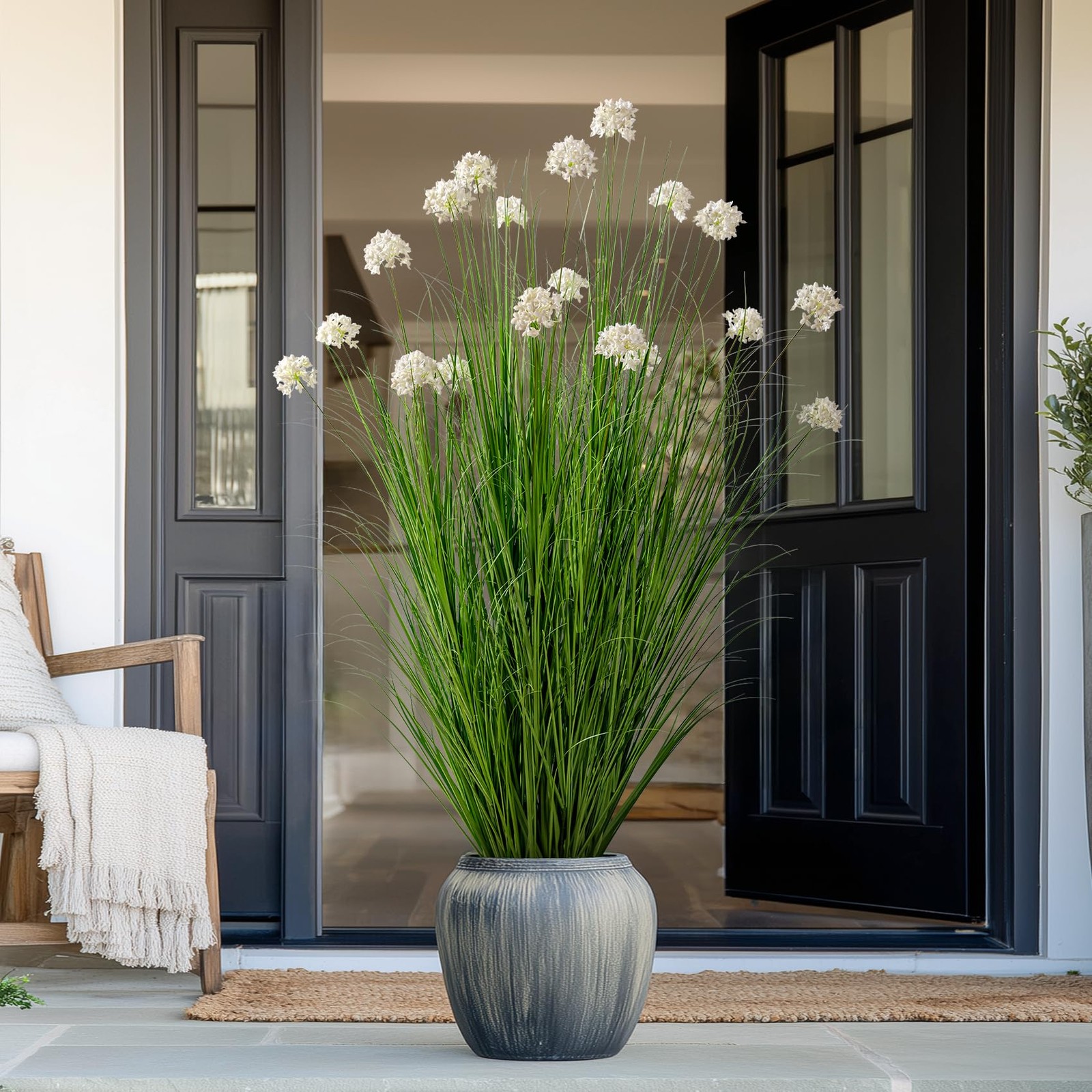 57in Lifelike Artificial Tall Grass Plant with 19 Lifelike Dandelion Flower a…