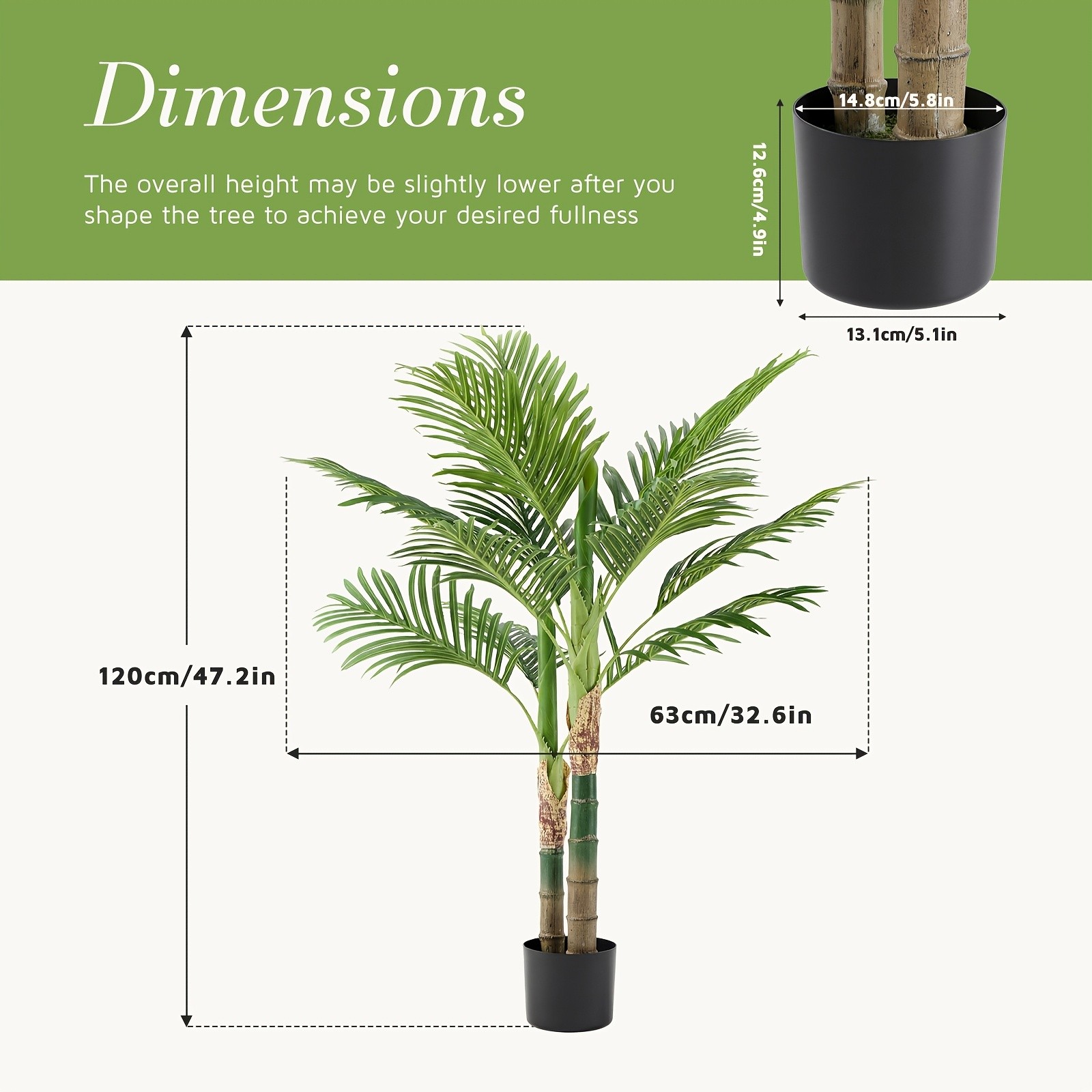 UV-Resistant Artificial Dracaena Tree/Artificial Palm Tree For Indoor/Outdoor