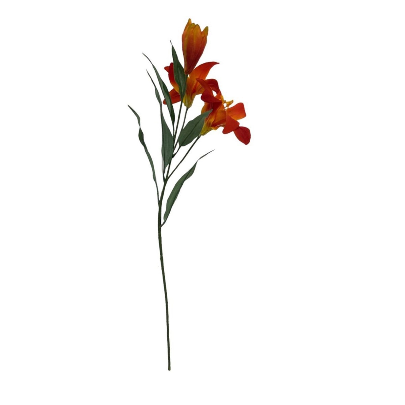 31″ Artificial Orange Tiger Lily Flower Stem Indoor Decoration 2 Pack