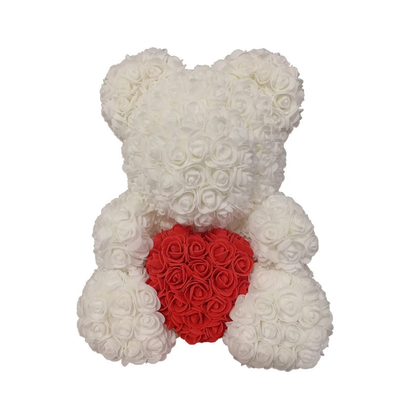 Wedding Rose Teddy Bear With Box For Women Valentines Girlfriend Gift