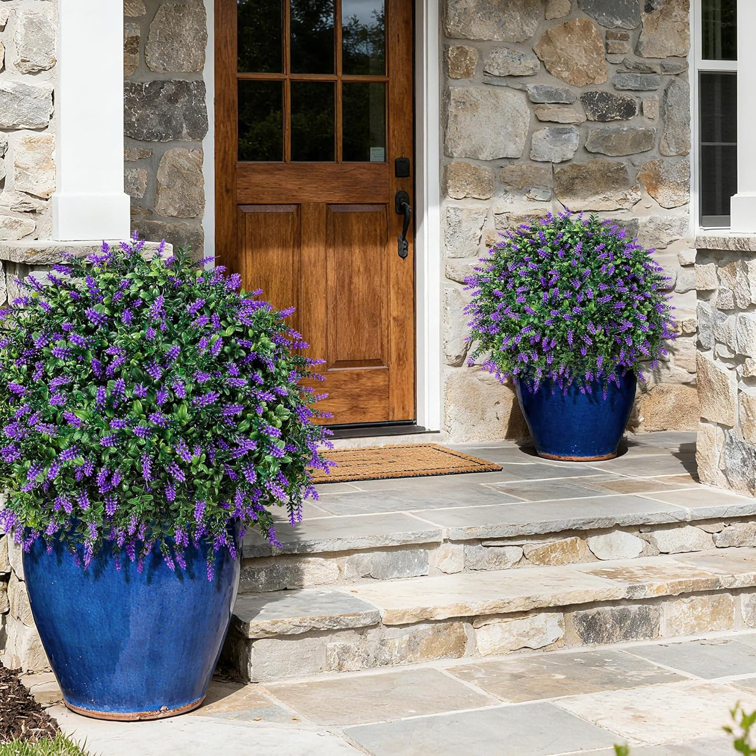 2 Pack UV Resistant Boxwood Ball Trees with Lavender for Home & Garden