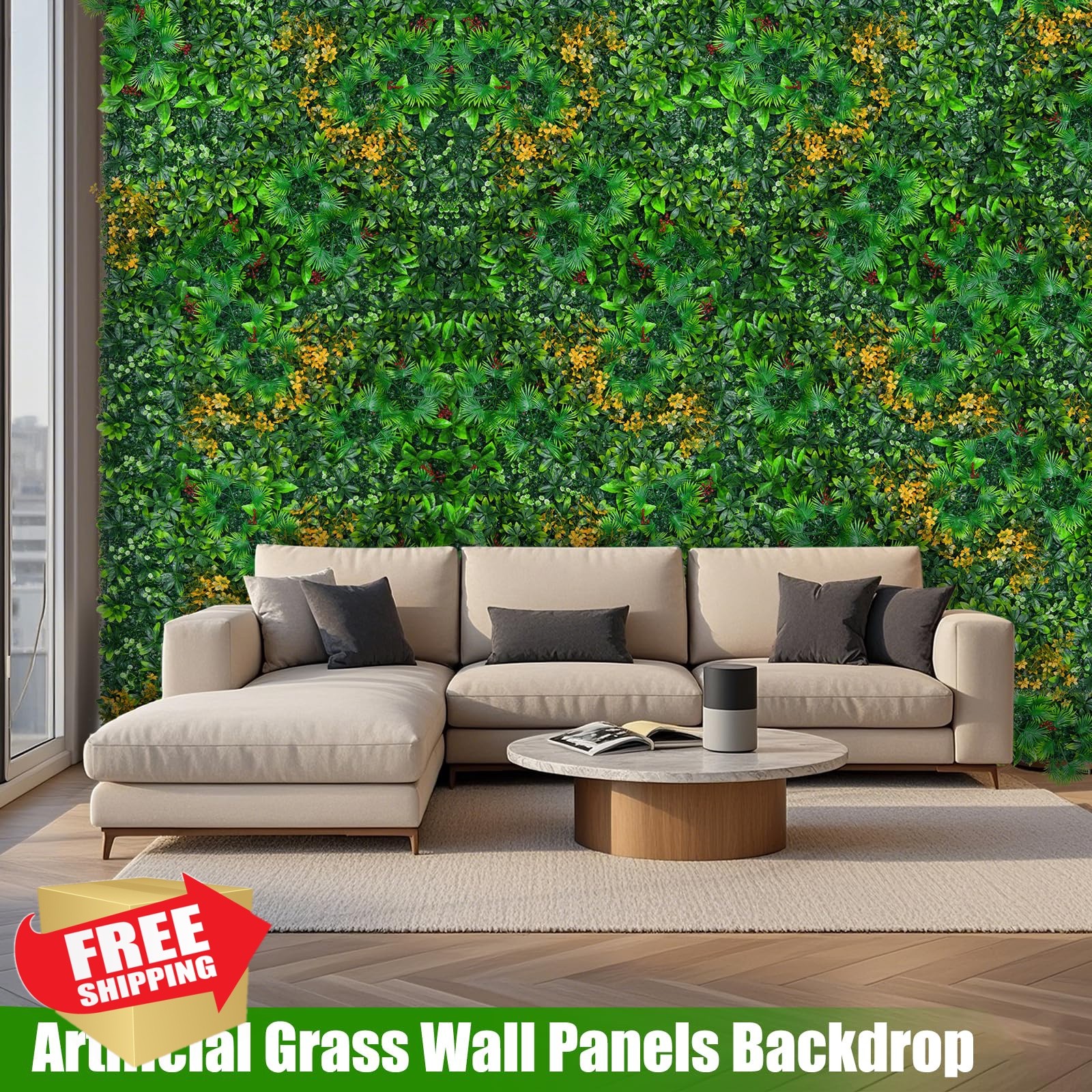 EverNature Grass Wall Panels Tropical 20×20 8pcs