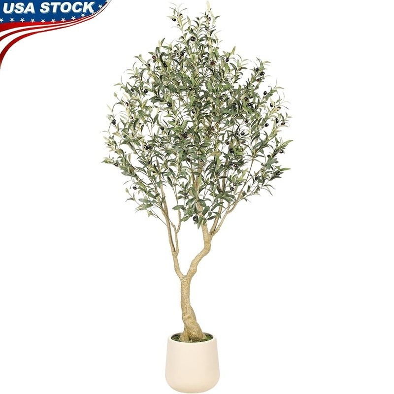 6ft Lifelike Artificial Olive Tree W/ Adjustable Branches Indoor Home Decor New