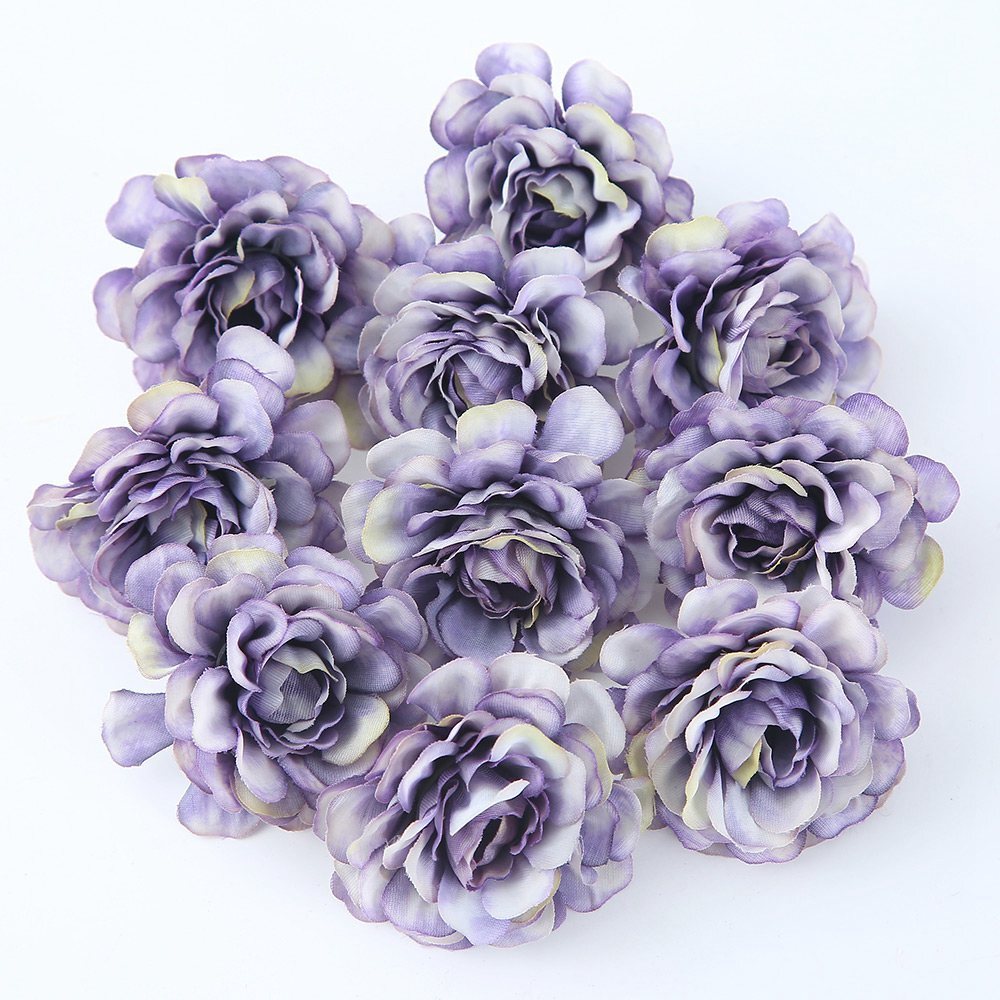 10PCS Flower Heads Artificial DIY Fake Floral Craft Wedding Floral Rose Ornamnet