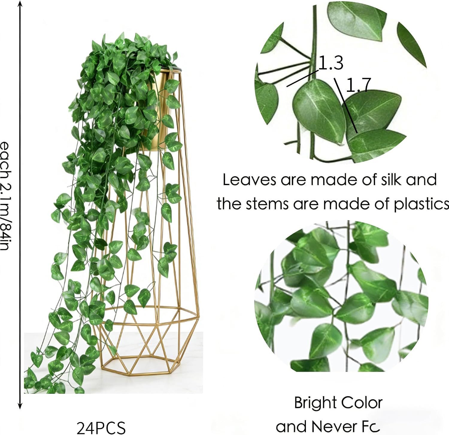 Fake Vines for Room Decor 24 Pack 168Ft Artificial Ivy Greenery Garland