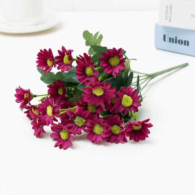 21 Head Sunflower Daisy Bouquet, Chamomile, Artificial Flowers, Wedding Decor