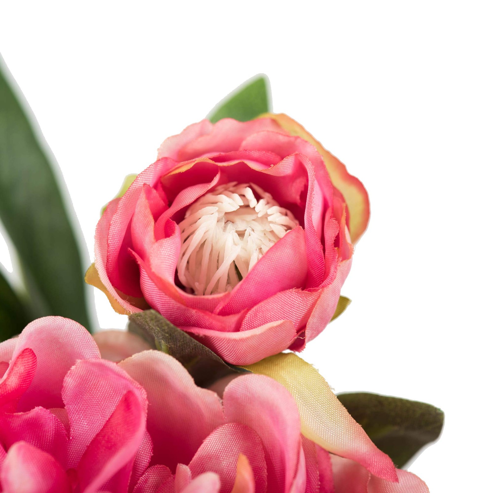 Vickerman 24″ Contemporary Plastic Artificial Peony Stem in Pink (Set of 3)