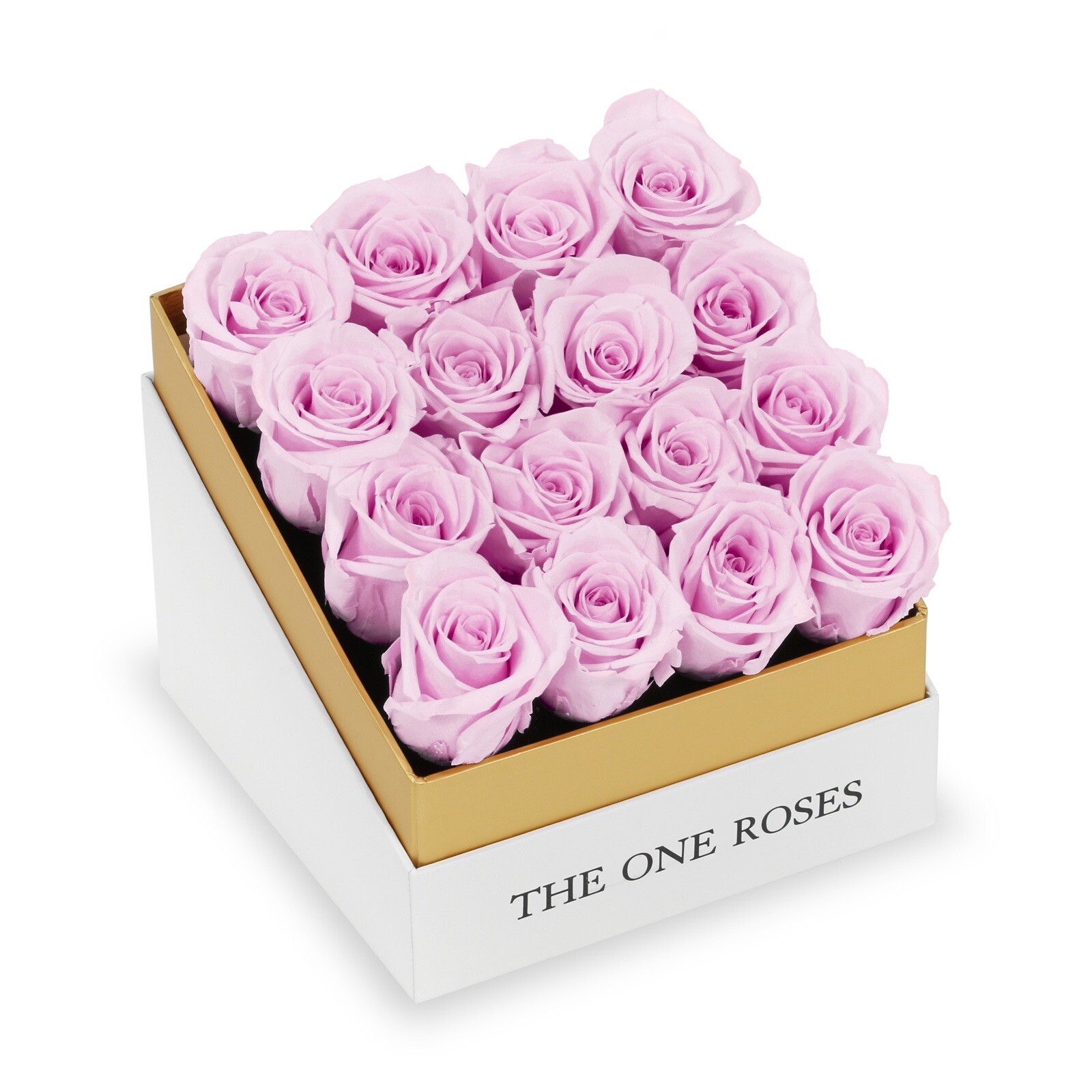 Coffee Table Black Square Box – With Real Long Lasting Preserved Roses