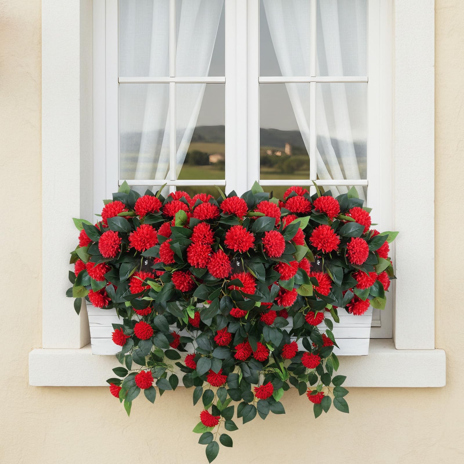 2Pcs Artificial Flowers for Outdoors Faux Outdoor Flowers for Planters UV Res…