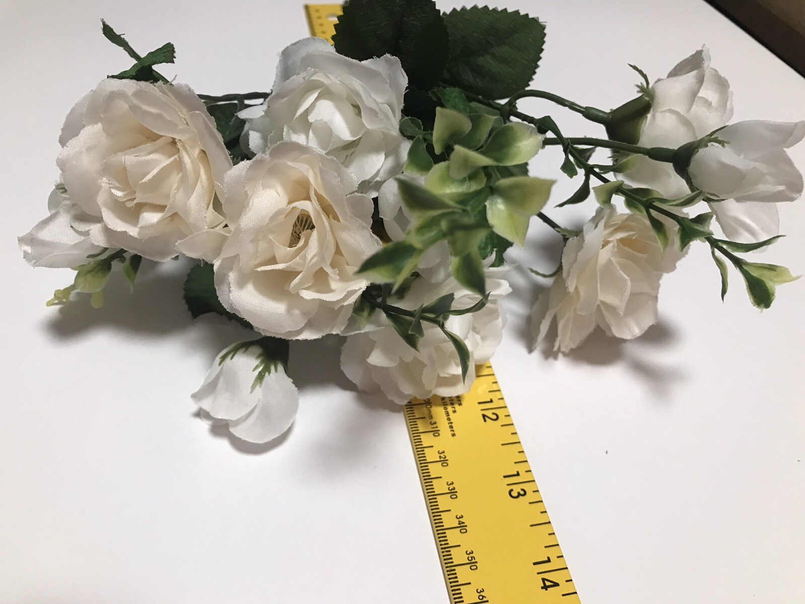 Artificial Silk Cream Small Rose Bush: centerpiece, wedding, party, banquet