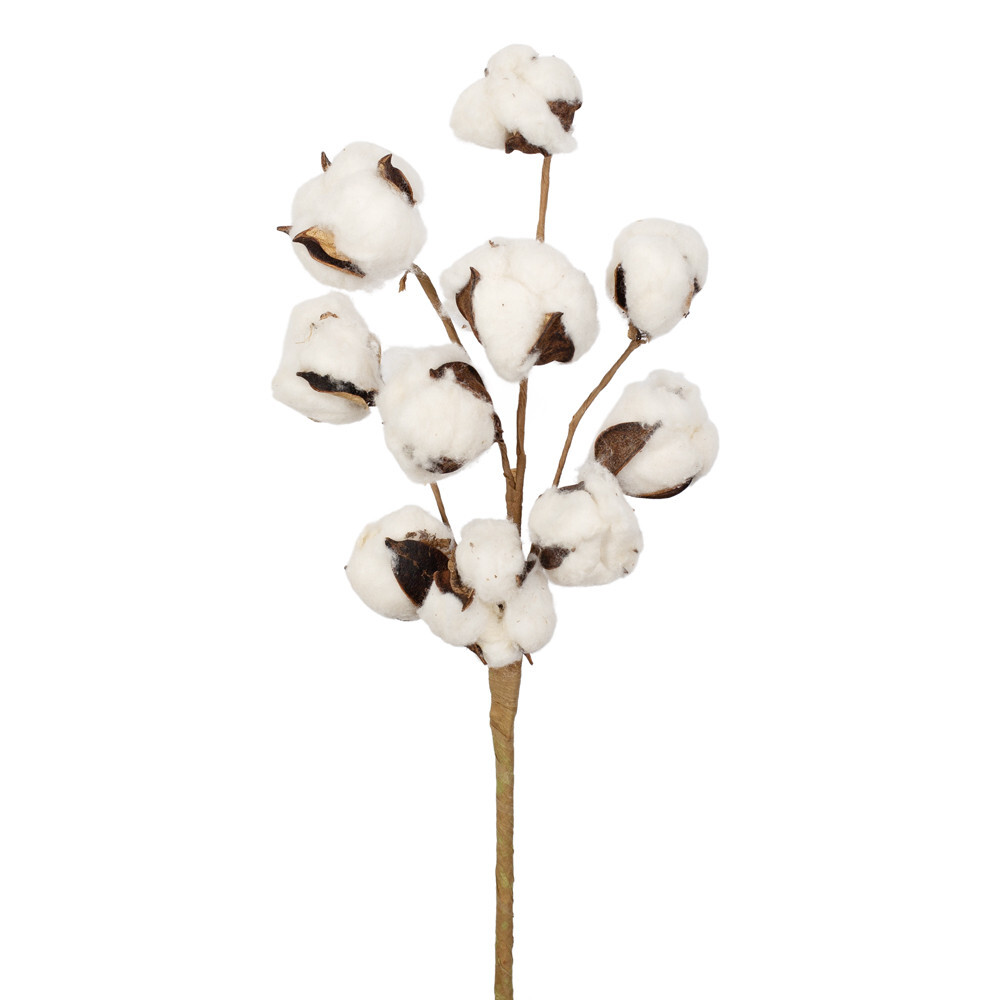Set of 2 Artificial Cotton Boll 15″ Floral Sprays for Indoor Decor