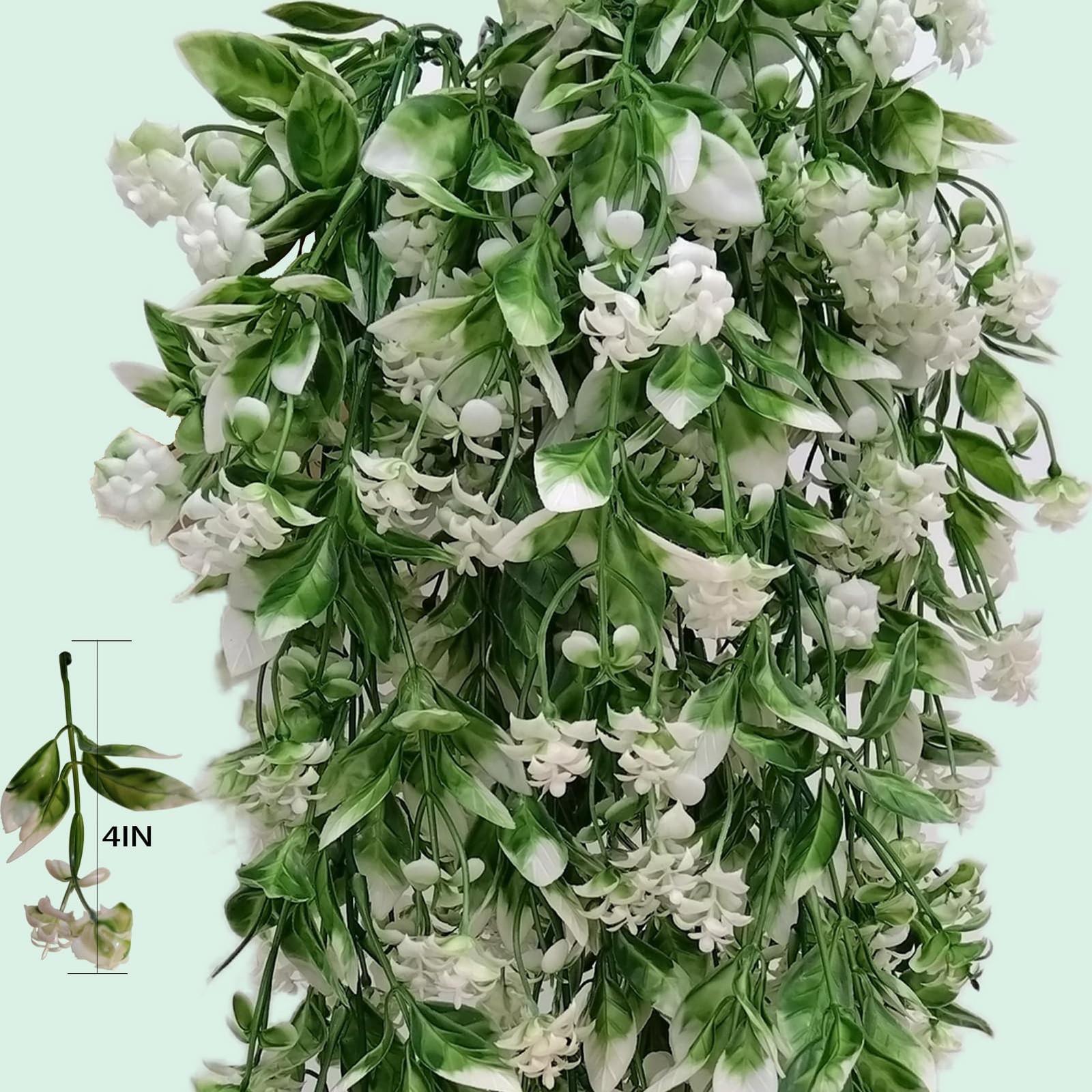 Artificial Hanging Flowers UV Resistant Vines Ivy Outdoor Decor