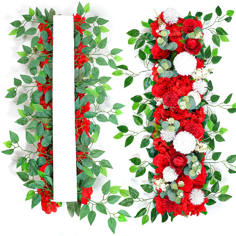 100Cm Luxury White Rose Floral Centerpiece for Wedding & Party Decor